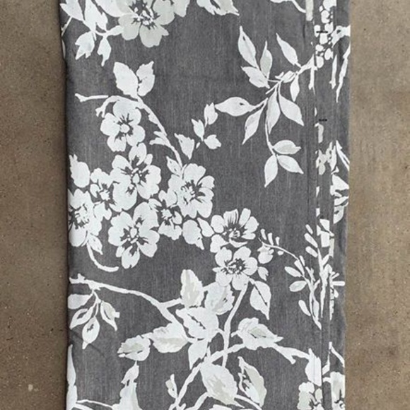 Bath Grey And White Floral Shower Curtain Poshmark